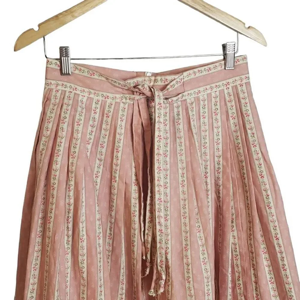 Vintage Enzian Trachter Floral‎ Pink Skirt  Made in Germany